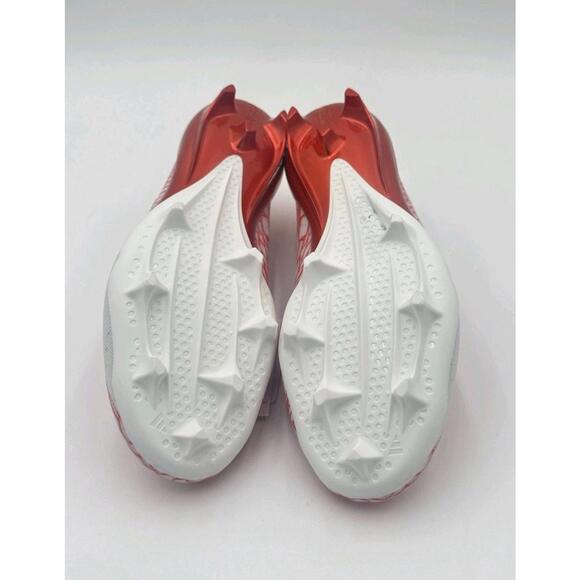 Adidas Adizero Electric Orange/White Football Cleats Size 9.5 Men\'s New main image 4